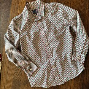 Vineyard Vines Red and Green Checkered Shirt boys